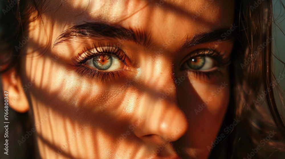 closeup of a beautiful woman face