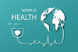 Logo icon and symbol of Health world day.