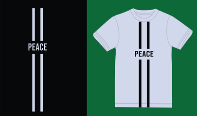 Sticker - Peace text design t shirt 