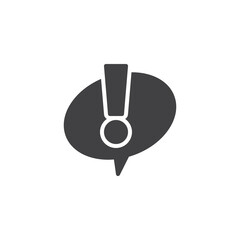 Poster - speech bubble with an exclamation mark vector icon