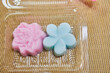 © Anucha - Pink and blue coconut jelly in plastic box