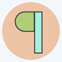 Poster - Icon Paragraph. related to Graphic Design Tools symbol. color mate style. simple design editable. simple illustration. simple vector icons