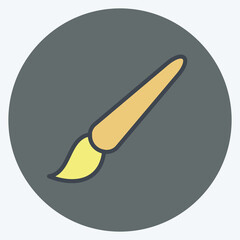 Poster - Icon Paint Brush. related to Graphic Design Tools symbol. color mate style. simple design editable. simple illustration. simple vector icons