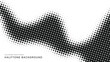 Halftone background calming rhythms waves vector design in black color fit for social media post, poster elements, website, banner