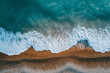 photo vertical overhead shot of a wavy sea