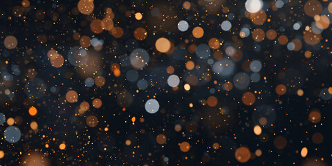 Poster - bokeh particles abstract bokeh background.