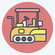 © Nurlaely - Icon Asphalt Paver. related to Construction Vehicles symbol. color mate style. simple design editable. simple illustration