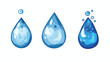 Vector Water Drops Icon Flat vector isolated on white