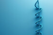 DNA molecule model structure on blue background. 3d rendering