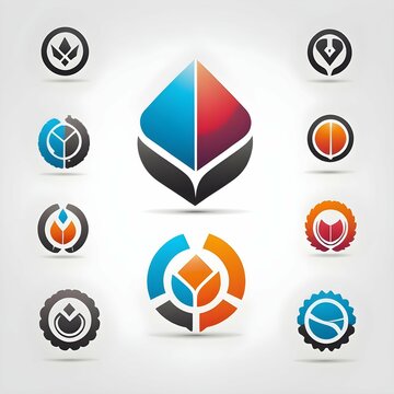 Logos design for multipurpose usage on white background