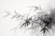 Chinese style ink bamboo background decorative painting, abstract mountain forest bamboo poetic ink painting scene illustration