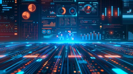 Poster - Finance and business analytics. Business intelligence and big data analytics.