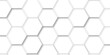 	
Abstract background with hexagons. Geometric hexagon polygonal pattern background vector. seamless bright white abstract honeycomb grid 3d cell tile technology texture backdrop concept.