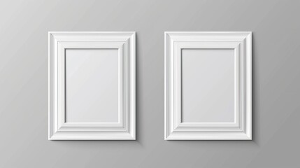 Poster - The image shows a modern realistic white picture framing mat with wide borders shadow in A3, A4 size.
