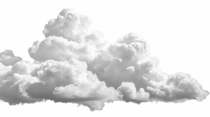 Aufkleber - A cutout of isolated white clouds.