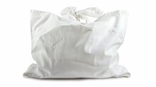 Isolated Fabric Bag On White Background With Clipping Path