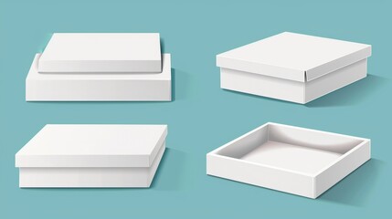 Poster - Design a flat blank box using this template. Modern illustration.