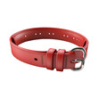 red leather belt isolated on transparent background