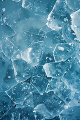 Poster - Closeup ice surface texture. Background image. Created with Generative AI technology.