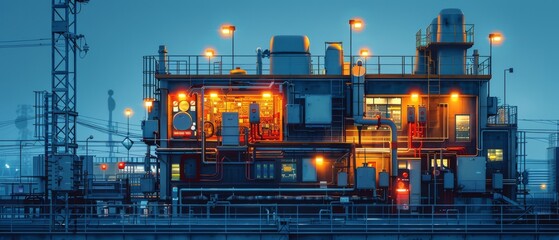 Poster - An electric scheme to be used in design. Illustration in color