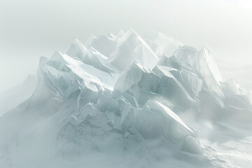 Poster - Surreal ice glacier landscape. Background image. Created with Generative AI technology.