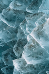 Poster - Closeup ice surface texture. Background image. Created with Generative AI technology.