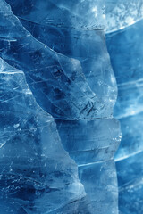 Poster - Closeup ice surface texture. Background image. Created with Generative AI technology.