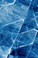 Poster - Closeup ice surface texture. Background image. Created with Generative AI technology.