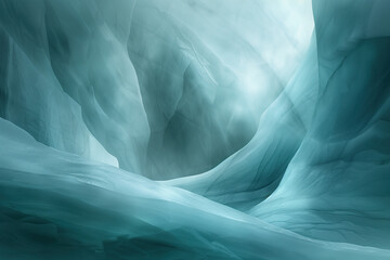 Poster - Surreal ice glacier landscape. Background image. Created with Generative AI technology.