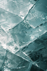 Poster - Closeup ice surface texture. Background image. Created with Generative AI technology.
