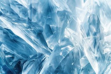Poster - Closeup ice surface texture. Background image. Created with Generative AI technology.