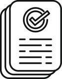Fototapeta Sport - Legal documentation icon outline vector. Audit product. Rule policy search