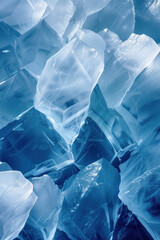 Poster - Closeup ice surface texture. Background image. Created with Generative AI technology.