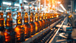 Bottling line workflow capturing beer production in a modern brewery.