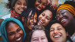 A group of diverse women sharing a moment of joy