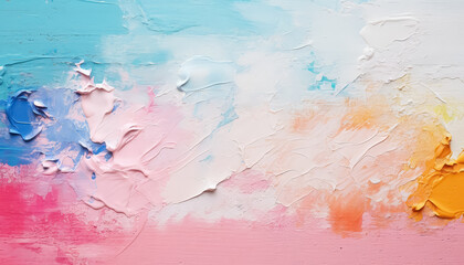 Wall Mural - A painting of two colors, blue and red, with a white background