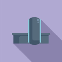 Poster - Scan medical device icon flat vector. Mri scanner equipment. Medicine healthcare