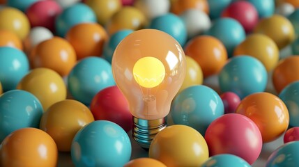 Poster - Colorful Lightbulb Moments: Bubble Up with Brilliant Ideas