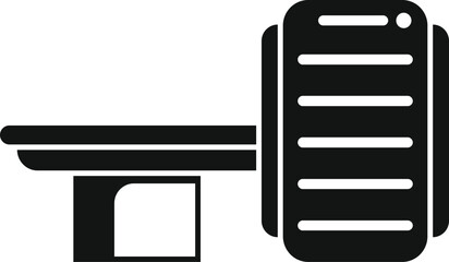 Poster - Magnetic resonance device icon simple vector. Medical exam. Patient cancer diagnostic