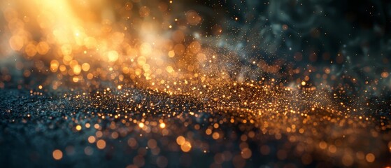 Leinwandbilder - The dust particles are backlit with the lens flare is real