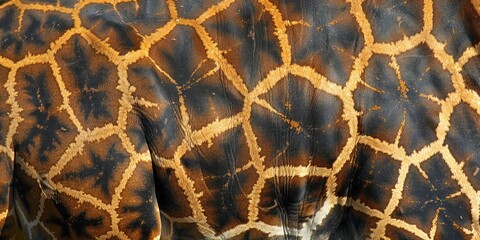 Poster - Close-up of Organic Giraffe Skin Texture