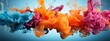 Colorful cloud of ink in water. Abstract background