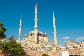 Selimiye Mosque in Edirne, Turkey. The mosque was commissioned by Sultan Selim II, and was built by architect Mimar Sinan