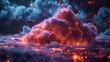 abstract cloud in the night sky background 3d rendering