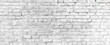 © Emotion Gallery - Panoramic background of wide old white brick wall texture. Home or office design backdrop, Generative AI