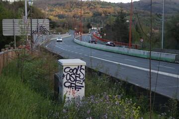 Wall Mural - Road in the suburbs of Bilbao