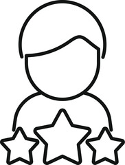 Poster - rating user expression icon outline vector. gaming meter gauge. best user online