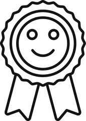 Poster - positive survey emblem icon outline vector. expression user. gaming average rank