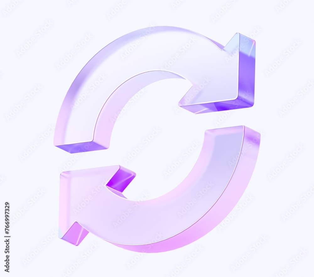 arrow icon with colorful gradient. 3d rendering illustration for ...