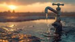 © Jeerawut - Faucet with no running water because of drought and water shortage, water crisis and water scarcity concept,